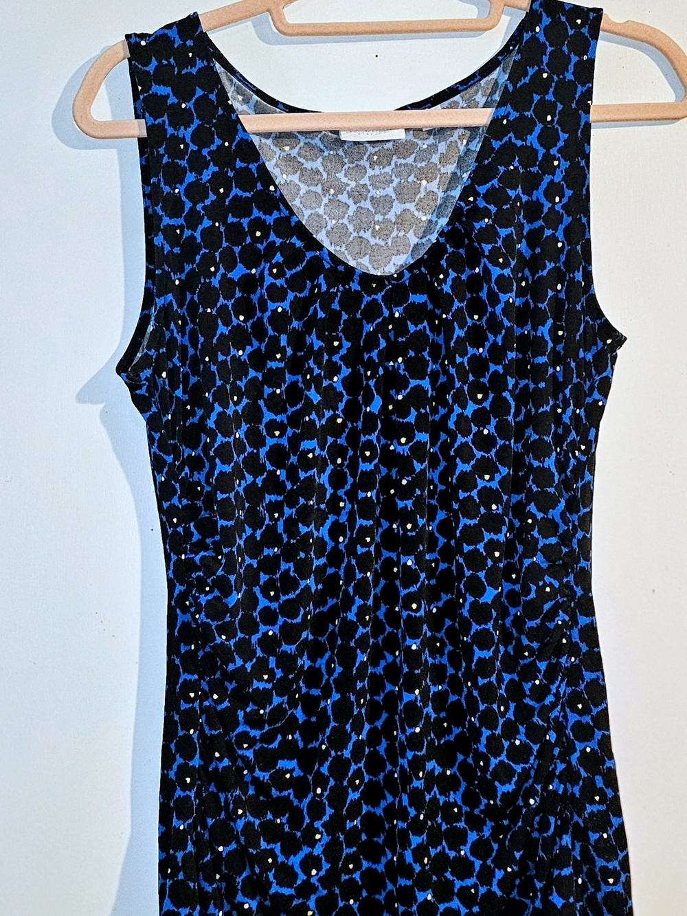 New York & Company Blue and Black  Print Tank